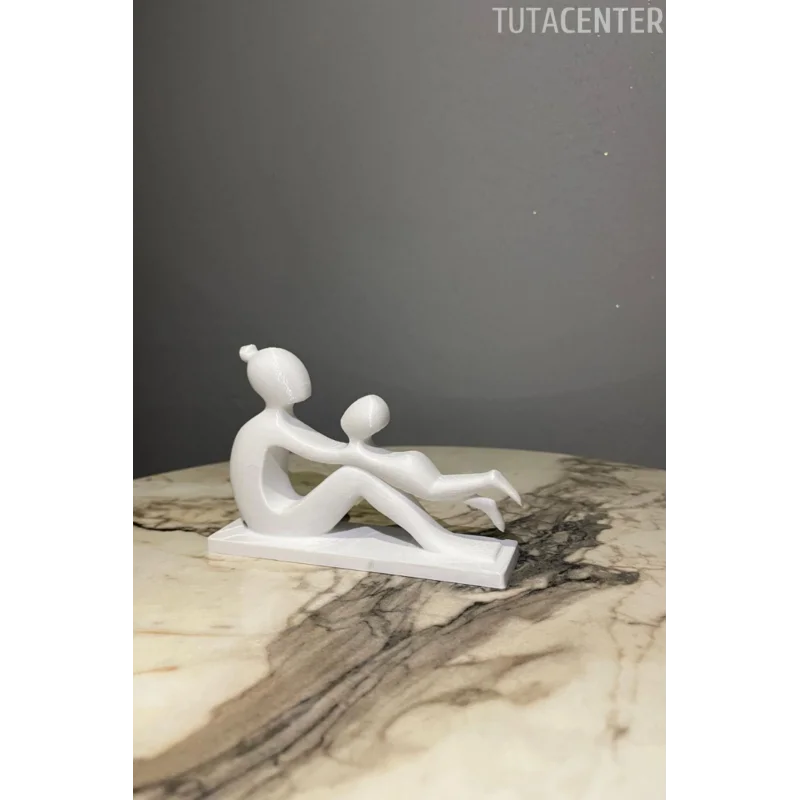 Anne Ve Çocuk Sevgi Dolu Dekoratif Biblo Çocuk Sallayan Anne Figür( Anneler Günü Hediyesi )