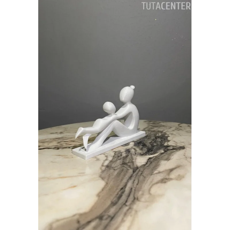 Anne Ve Çocuk Sevgi Dolu Dekoratif Biblo Çocuk Sallayan Anne Figür( Anneler Günü Hediyesi )