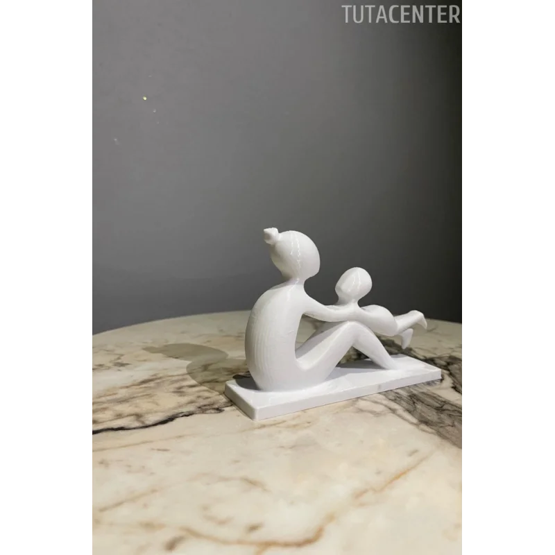 Anne Ve Çocuk Sevgi Dolu Dekoratif Biblo Çocuk Sallayan Anne Figür( Anneler Günü Hediyesi )