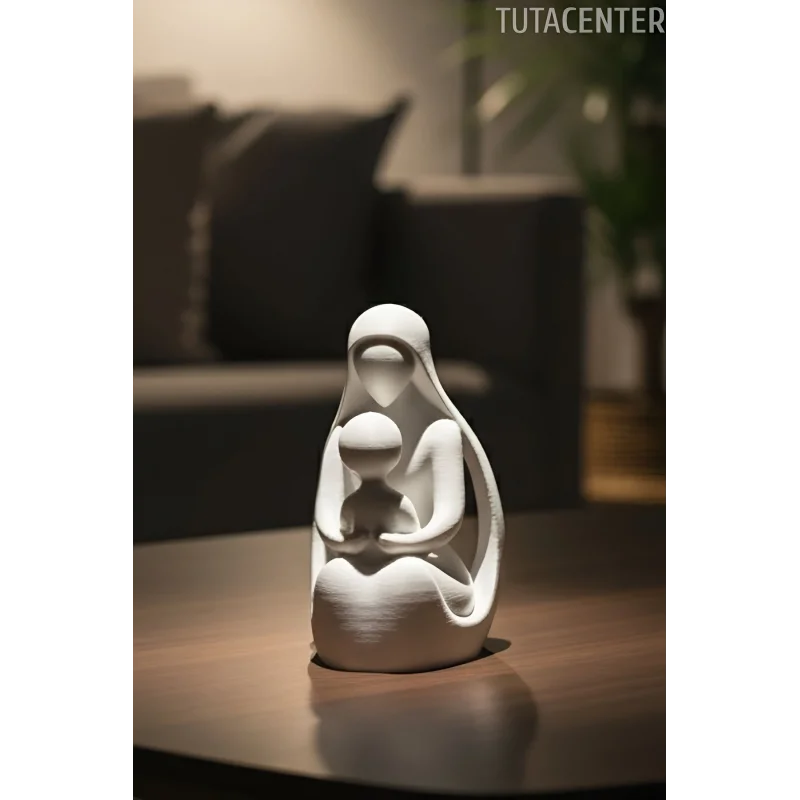 Dekoratif Anne Ve Çocuk Figür Anneler Günü Hediyeli Dekoratif Biblo( Anneler Günü Hediyesi )