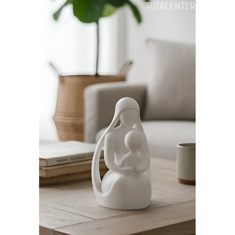 Dekoratif Anne Ve Çocuk Figür Anneler Günü Hediyeli Dekoratif Biblo( Anneler Günü Hediyesi )