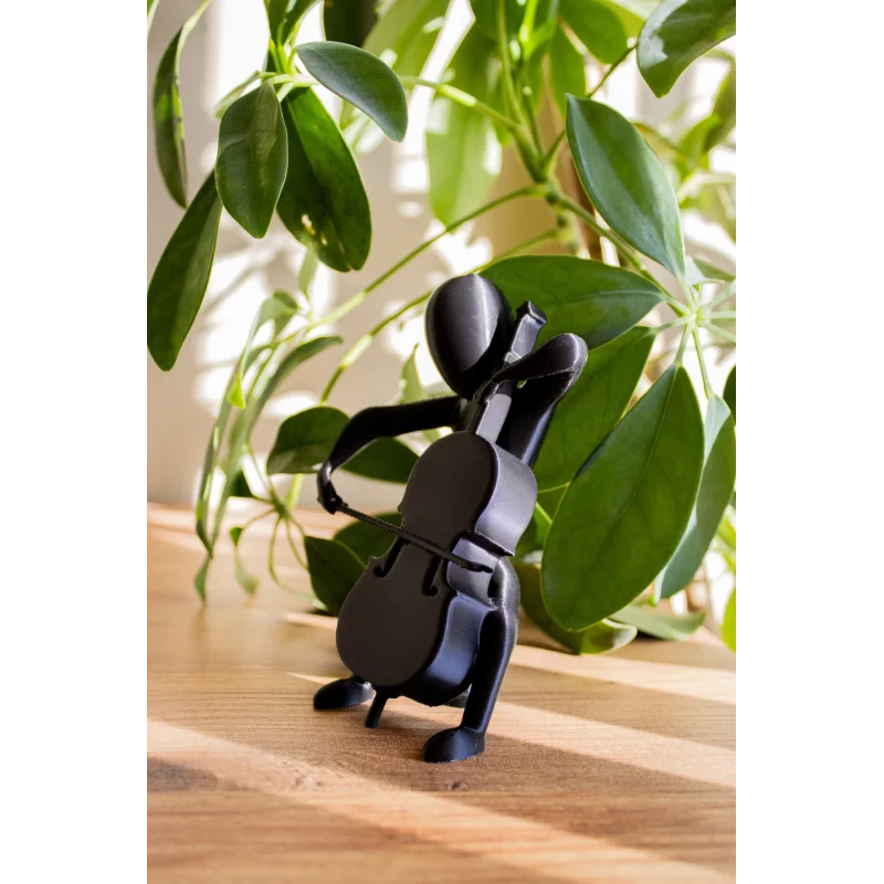 Çello Çalan Iskandinav Tarzı Biblo Plastik Siyah