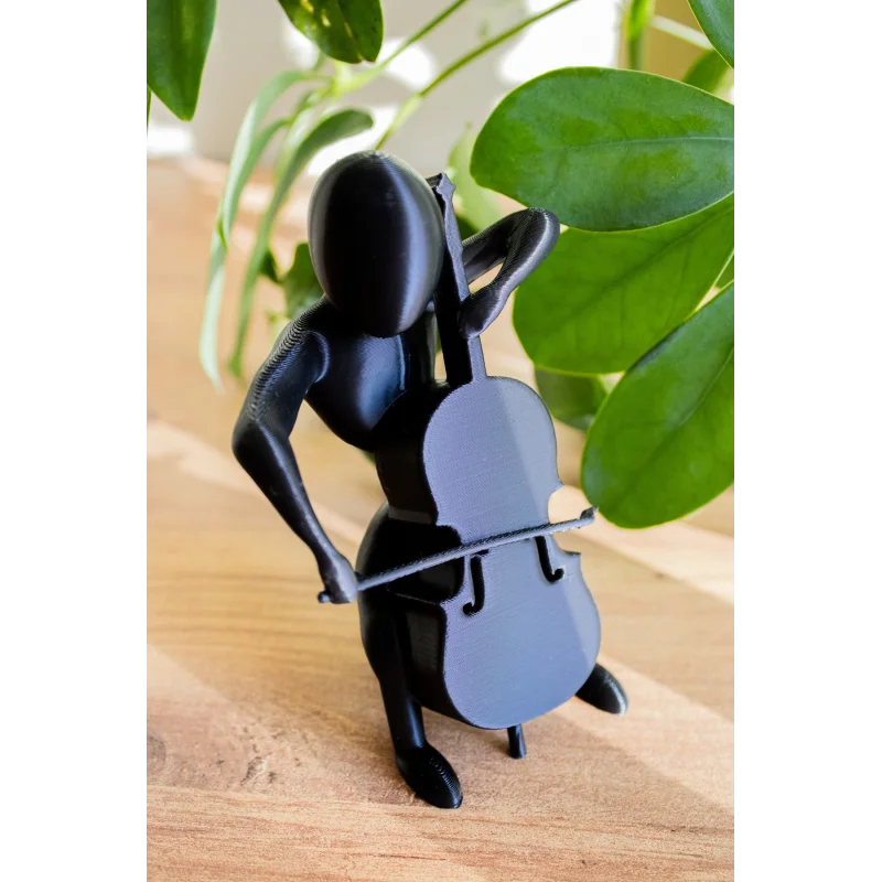 Çello Çalan Iskandinav Tarzı Biblo Plastik Siyah