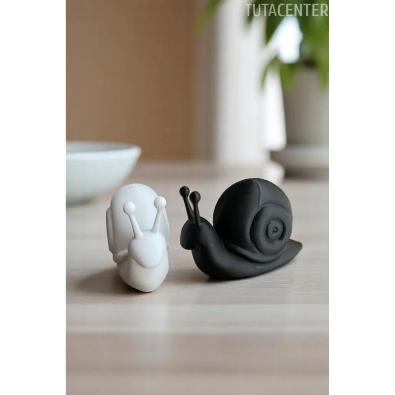 Minimal Dekoratif Salyangoz Biblo Seti - 2li Plastik Figür 10 cm