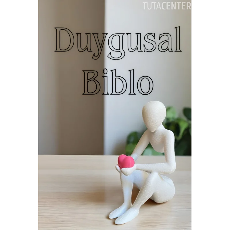 Duygusal Kalp Tutan İskandinav Tarzı Biblo Heykel Figür Dekor Dekorasyon