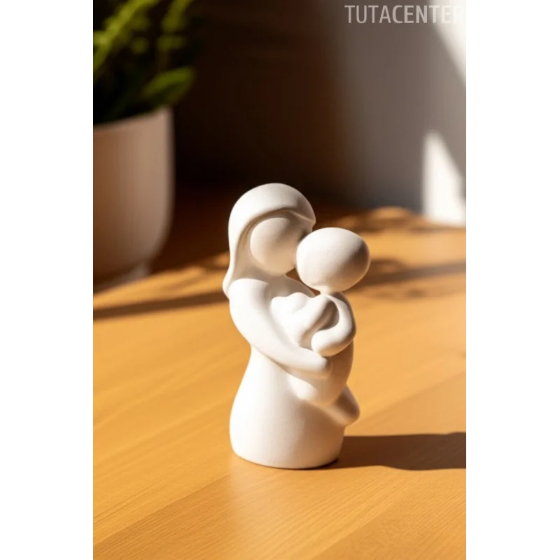 Anne Sevgisi Anne Ve Çocuk Kucaklaşma Dekoratif Biblo (Ev ve çocuk odası dekorasyonu)