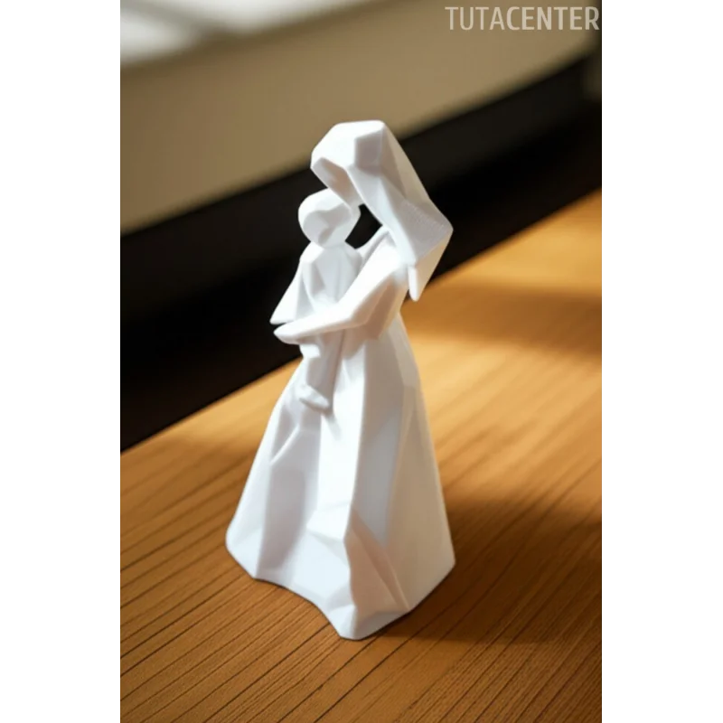 Kalpten Kalbe Anne ve Çocuk Figürü (Modern Anne & Çocuk Biblo)