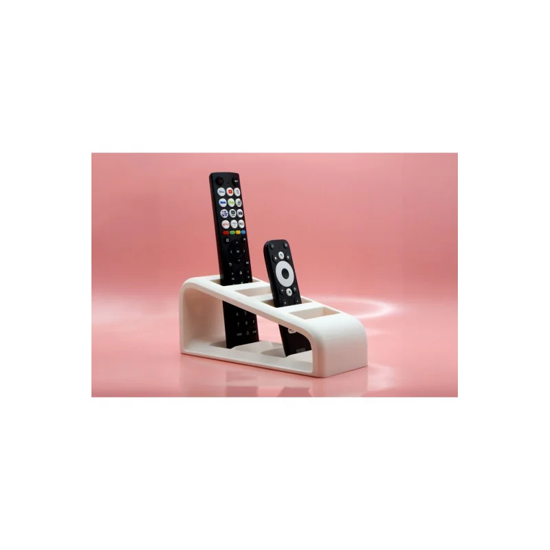 Kumanda Organizer Standı Uzaktan Kumanda Düzenleyici 4 TV Kumandalık Modern Beyaz
