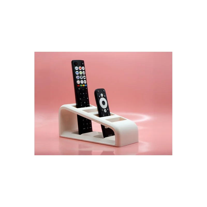 Kumanda Organizer Standı Uzaktan Kumanda Düzenleyici 4 TV Kumandalık Modern Beyaz