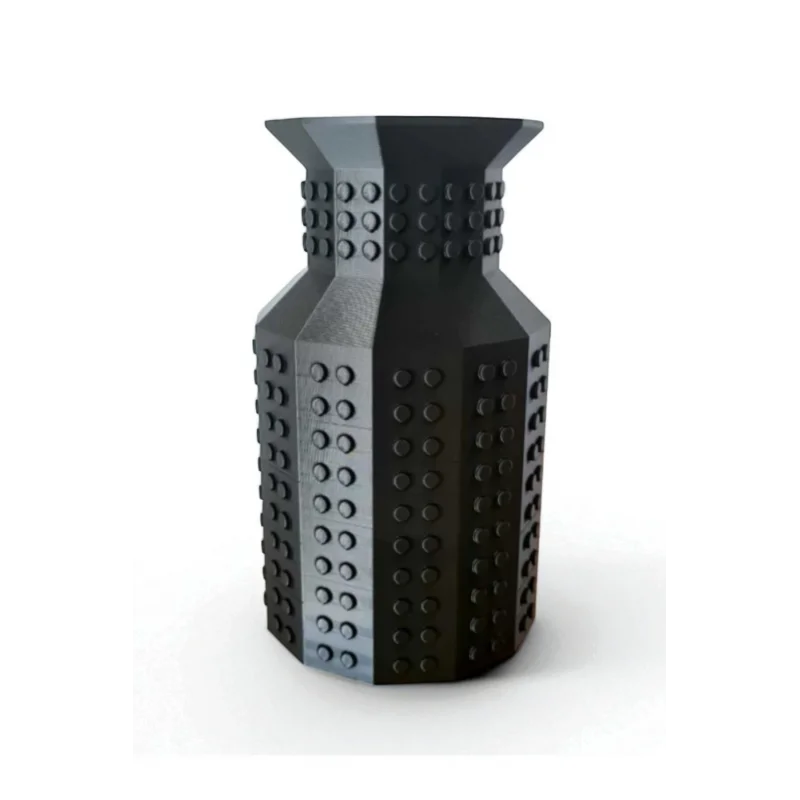 Blok Çiçek Buketi Uyumlu Dekoratif Siyah Vazo, Modern Tasarım (ÇİÇEKLER DAHİL DEĞİLDİR)