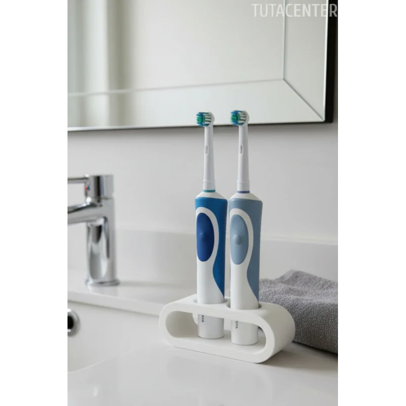 Şarjlı Diş Fırçası Tutucu Stand 2 Bölmeli