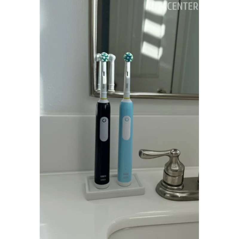 Şarjlı Diş Fırçalık Tutucu Stand 2 Bölmeli