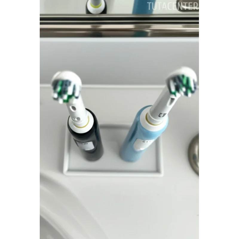 Şarjlı Diş Fırçalık Tutucu Stand 2 Bölmeli