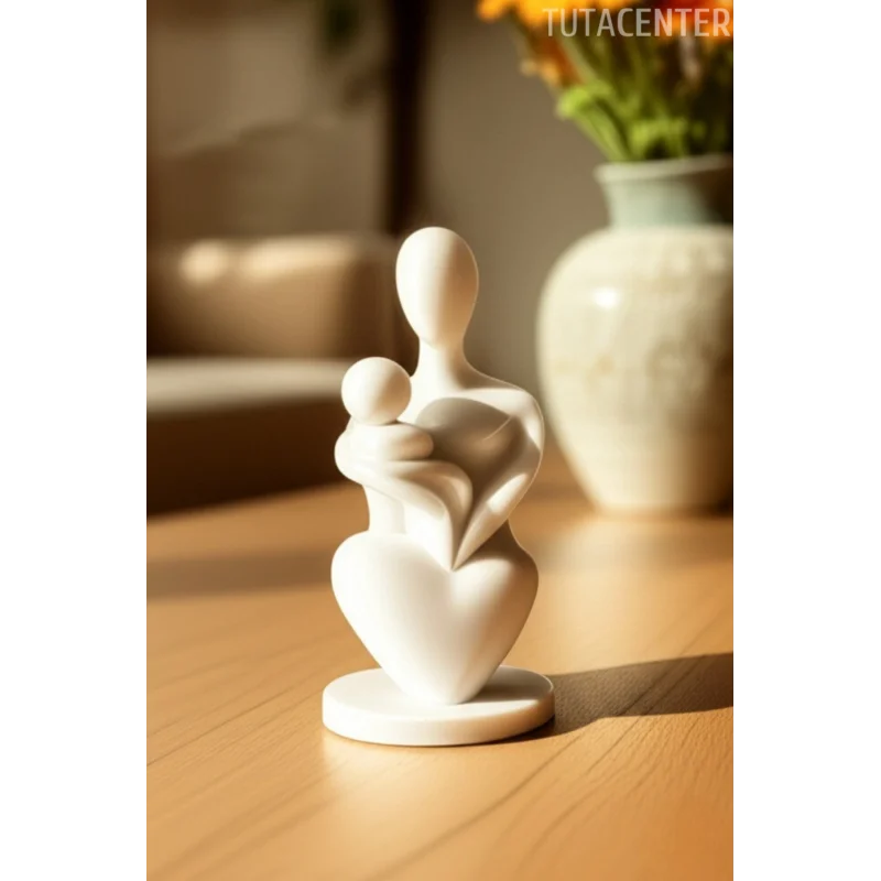 Anne Ve Bebek Mutlu Anlar İskandinav Tarzı Biblo Ev Dekorasyon