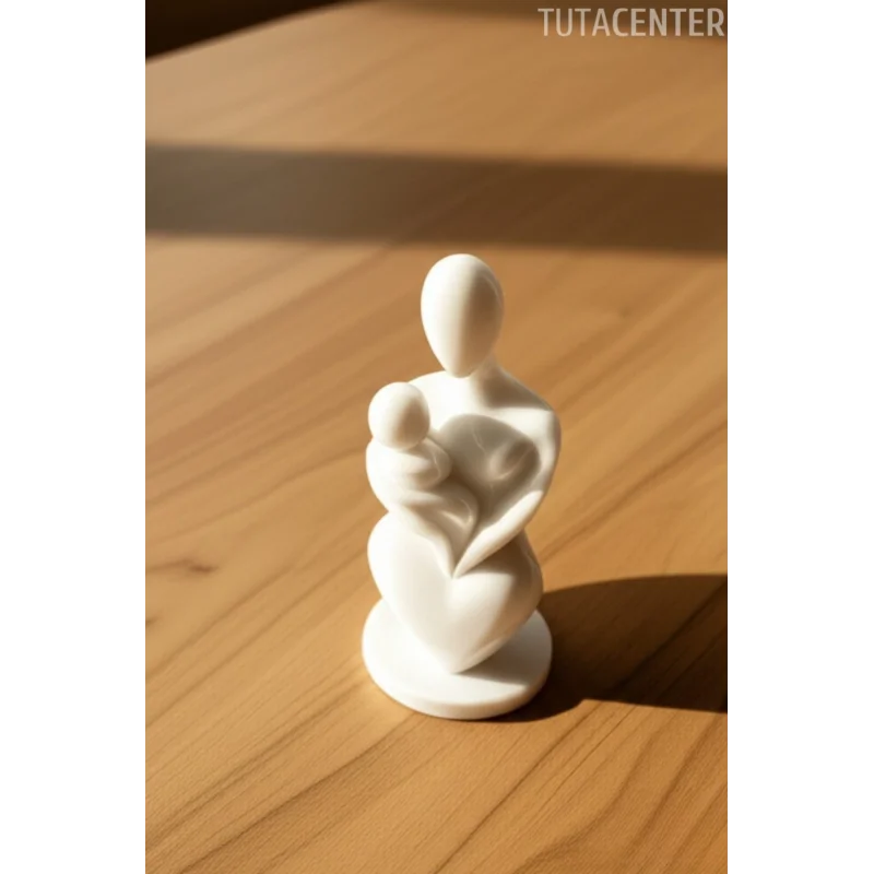 Anne Ve Bebek Mutlu Anlar İskandinav Tarzı Biblo Ev Dekorasyon