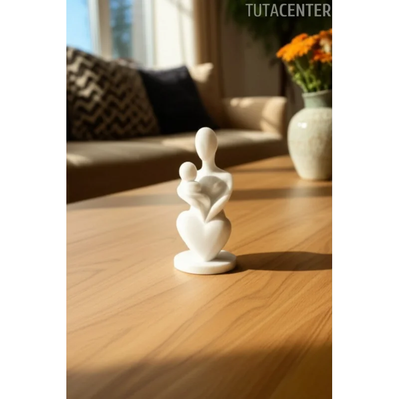 Anne Ve Bebek Mutlu Anlar İskandinav Tarzı Biblo Ev Dekorasyon