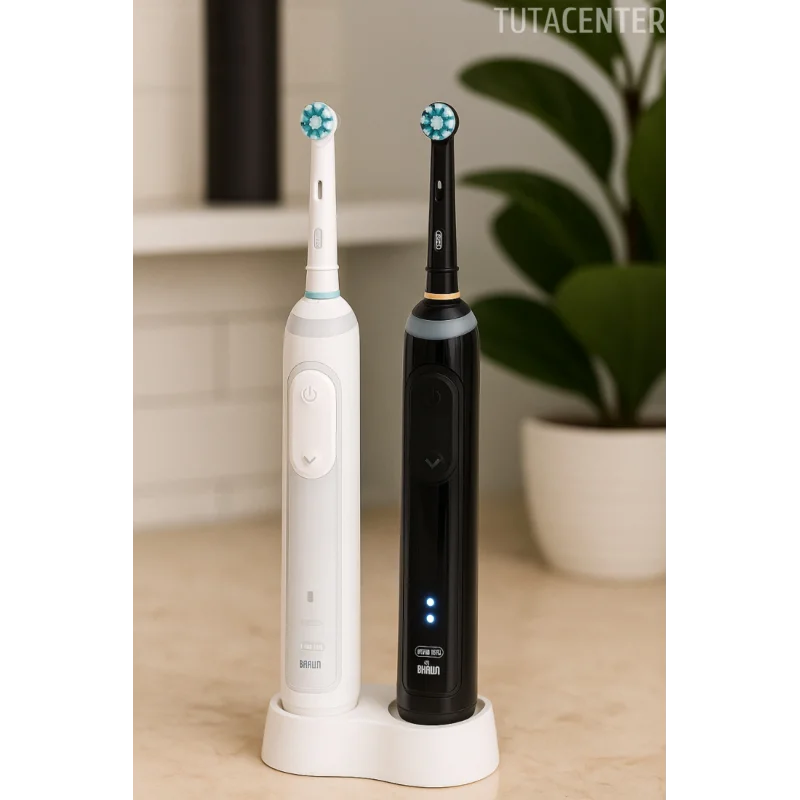 Şarjlı Diş Fırçalık Tutucu Stand 2 Bölmeli