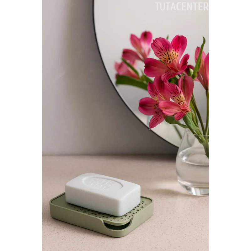 Haki Serin Sabunluk Modern Tahliyeli Sabunluk Katı Sabunluk