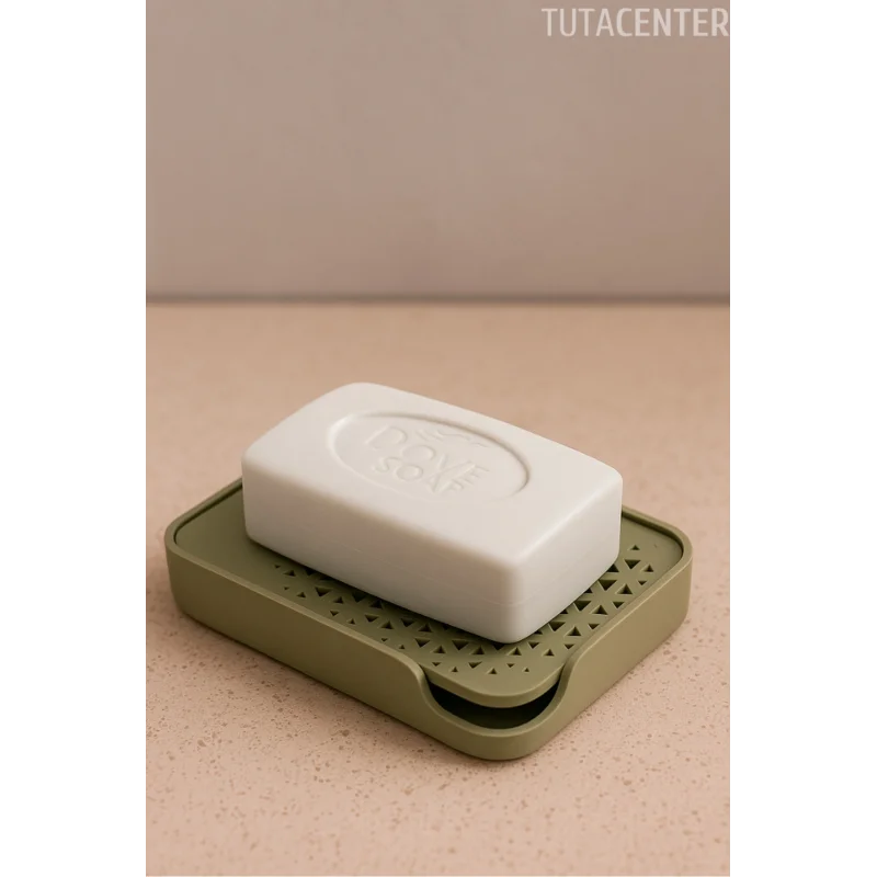 Haki Serin Sabunluk Modern Tahliyeli Sabunluk Katı Sabunluk