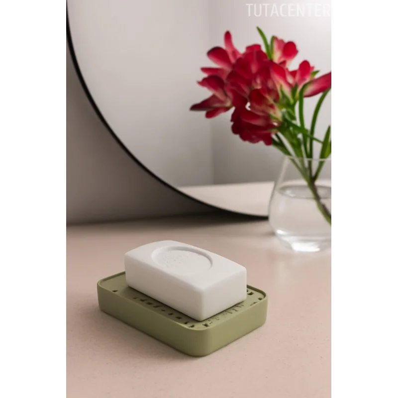 Haki Serin Sabunluk Modern Tahliyeli Sabunluk Katı Sabunluk
