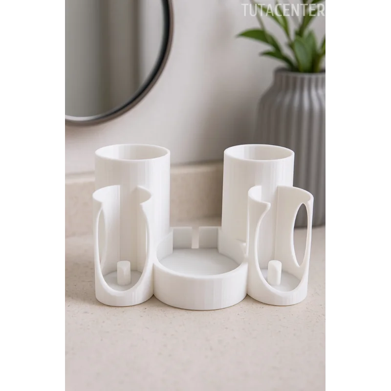 Sarjlı Ve Pilli Diş Fırçası Tutucu 2li (Diş Macunu Gözü Organizatör 2li)