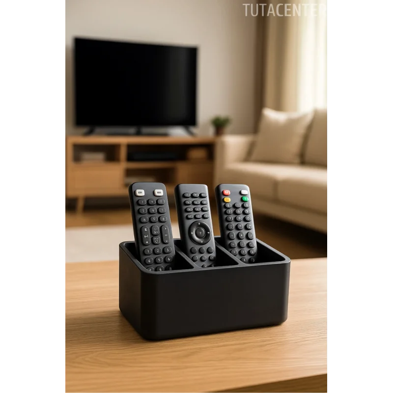 Modern Kumanda Standı Uzaktan Kumanda Düzenleyici 3lü Kumandalık Organizatör (Sert Plastik)