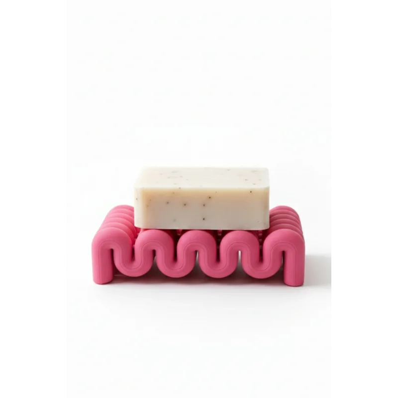 Dalga Formlu Su Tutmayan Sabunluk – Modern ve Şık Plastik Sabunluk