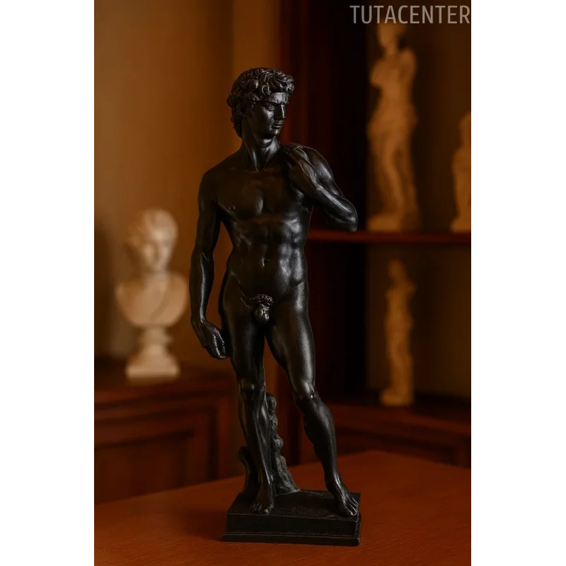 Davut Heykel Figürü Plastik 15cm - Antik Heykel Modeli - Dekoratif Antik Heykel