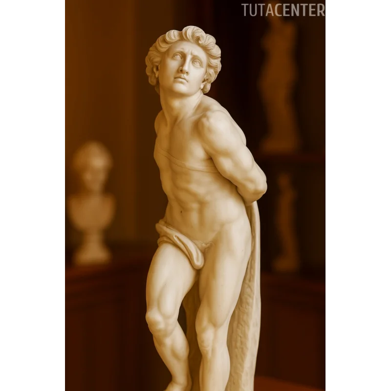 ASİL KÖLE Heykel Figürü Plastik 15cm - Antik Heykel Modeli - Dekoratif Antik Heykel