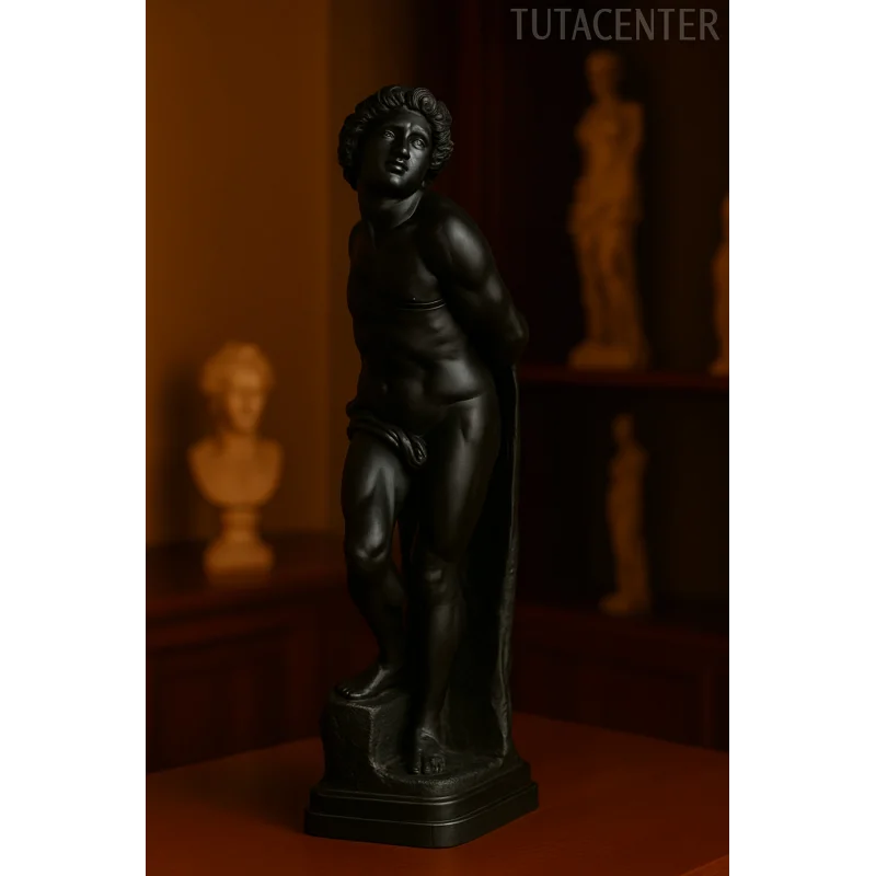 ASİL KÖLE Heykel Figürü Plastik 15cm - Antik Heykel Modeli - Dekoratif Antik Heykel