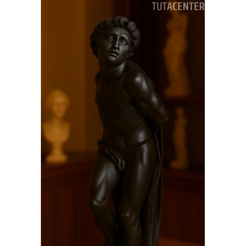 ASİL KÖLE Heykel Figürü Plastik 15cm - Antik Heykel Modeli - Dekoratif Antik Heykel