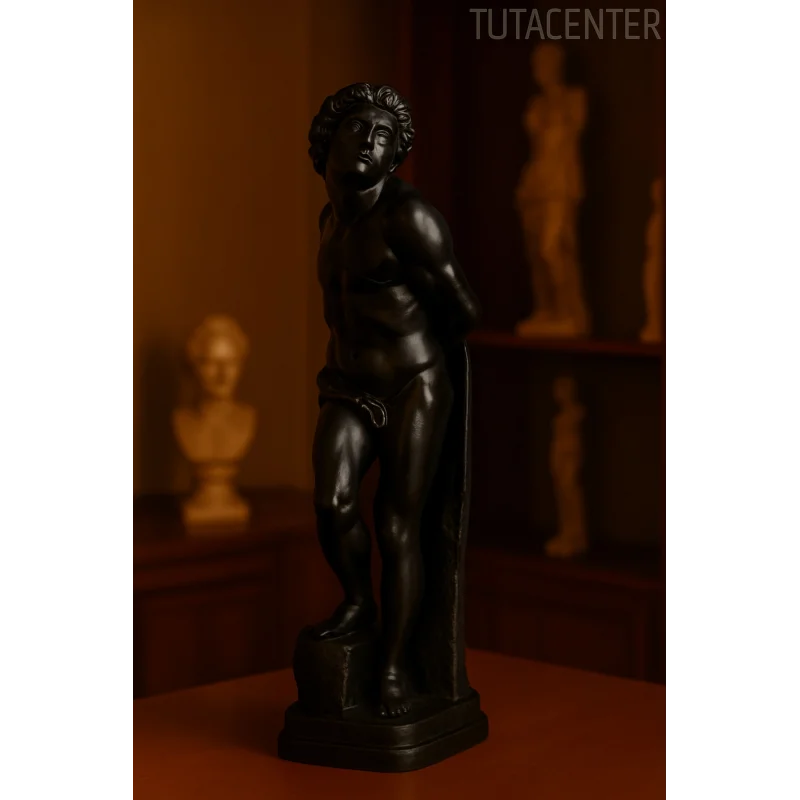 ASİL KÖLE Heykel Figürü Plastik 15cm - Antik Heykel Modeli - Dekoratif Antik Heykel