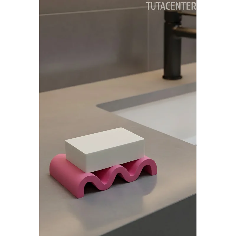 Kıvrımlı Modern Dalgalı Görünüm Sabunluk, Şık Tasarım Zarif Görünüm Plastik Sabunluk