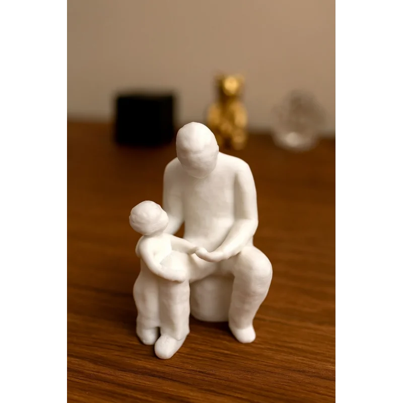 Baba ve Çocuk Biblo, Babalar Günü Hediyesi, Babaya Hediye. Anlamlı Dekoratif Baba Biblosu