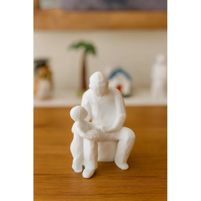 Baba ve Çocuk Biblo, Babalar Günü Hediyesi, Babaya Hediye. Anlamlı Dekoratif Baba Biblosu