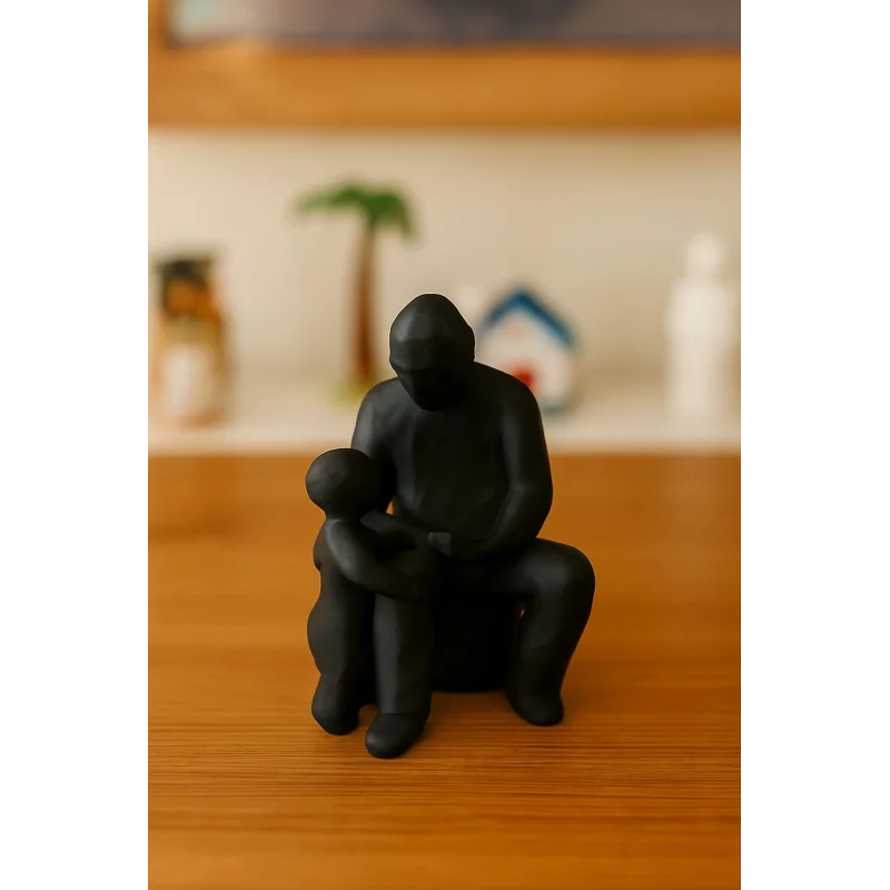 Baba ve Çocuk Biblo, Babalar Günü Hediyesi, Babaya Hediye. Anlamlı Dekoratif Baba Biblosu