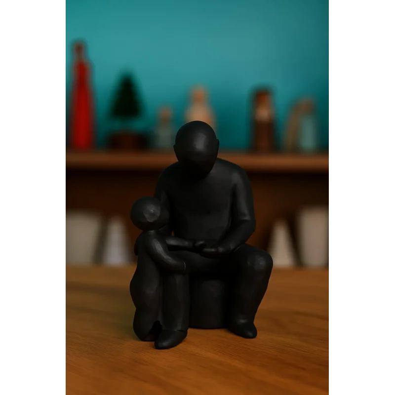 Baba ve Çocuk Biblo, Babalar Günü Hediyesi, Babaya Hediye. Anlamlı Dekoratif Baba Biblosu