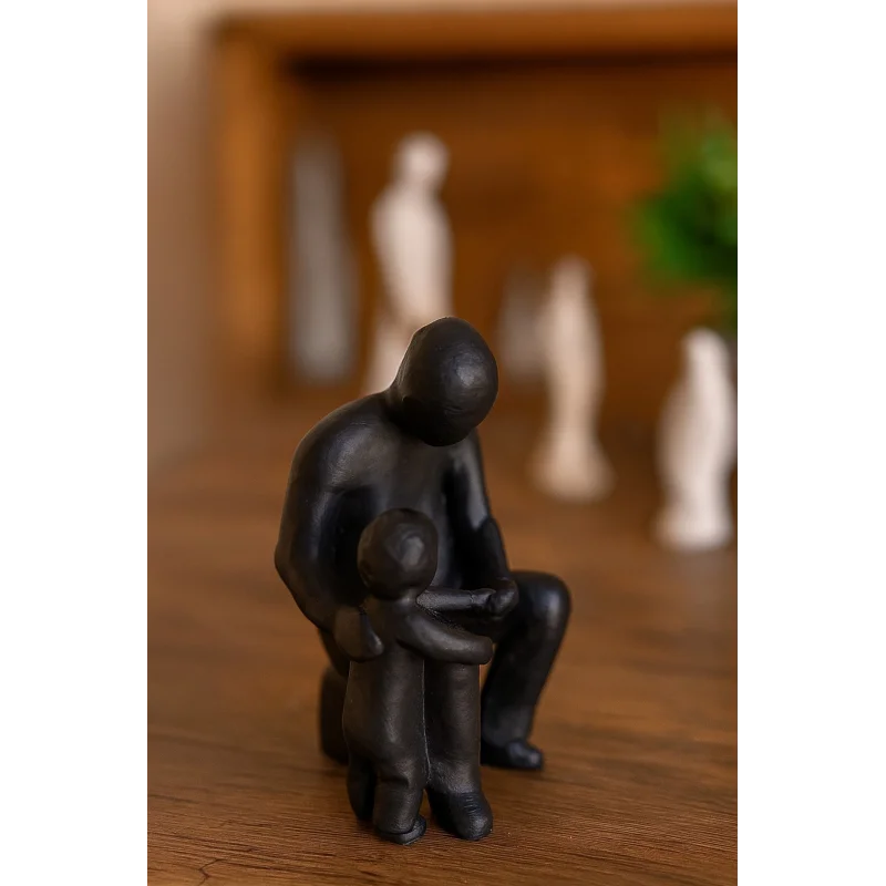 Baba ve Çocuk Biblo, Babalar Günü Hediyesi, Babaya Hediye. Anlamlı Dekoratif Baba Biblosu