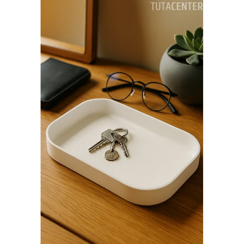Modern Dikdörtgen Anahtar Tepsisi Organizer