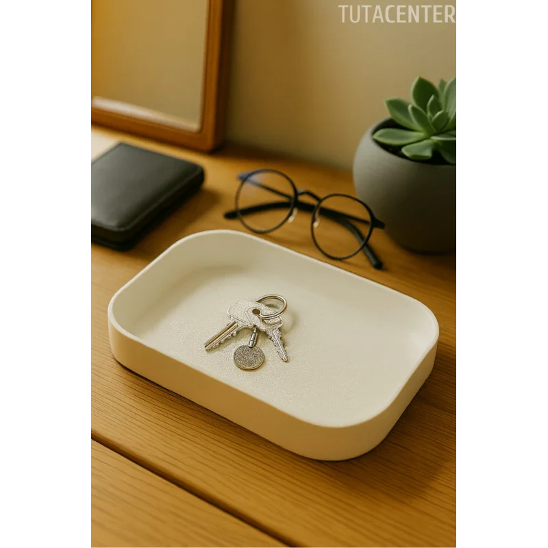 Modern Dikdörtgen Anahtar Tepsisi Organizer
