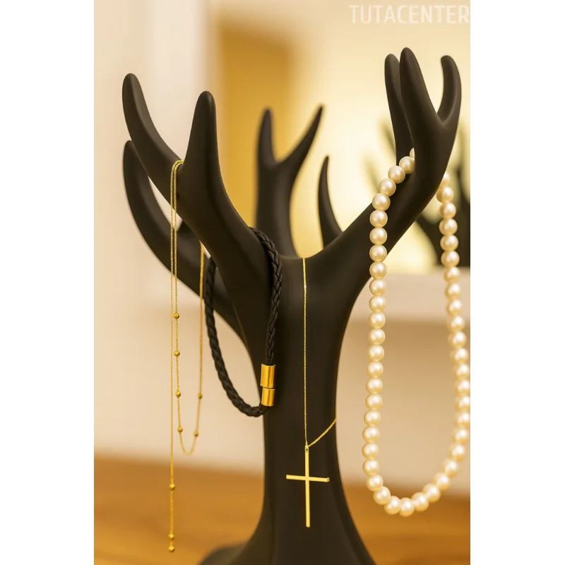 Çok Amaçlı Kolye, Bileklik ve Yüzük Organizeri – Plastik Ağaç Stand