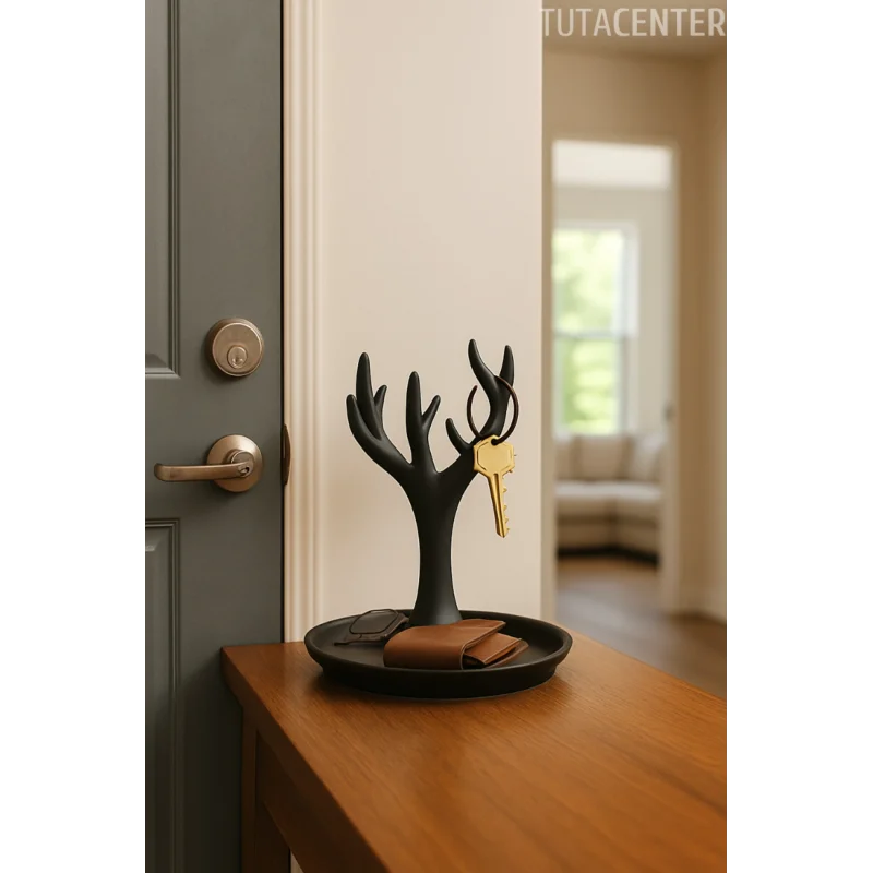 Anahtar, Cüzdan ve Takı Düzenleyici Ağaç Standı(Çok Amaçlı Masaüstü Plastik Organizer)