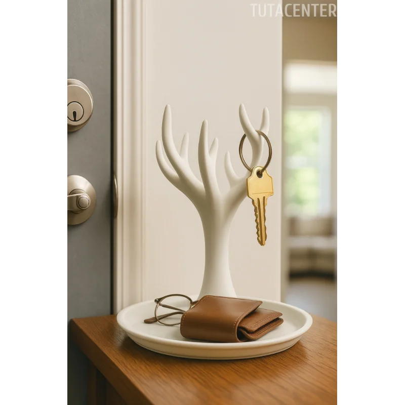 Anahtar, Cüzdan ve Takı Düzenleyici Ağaç Standı(Çok Amaçlı Masaüstü Plastik Organizer)