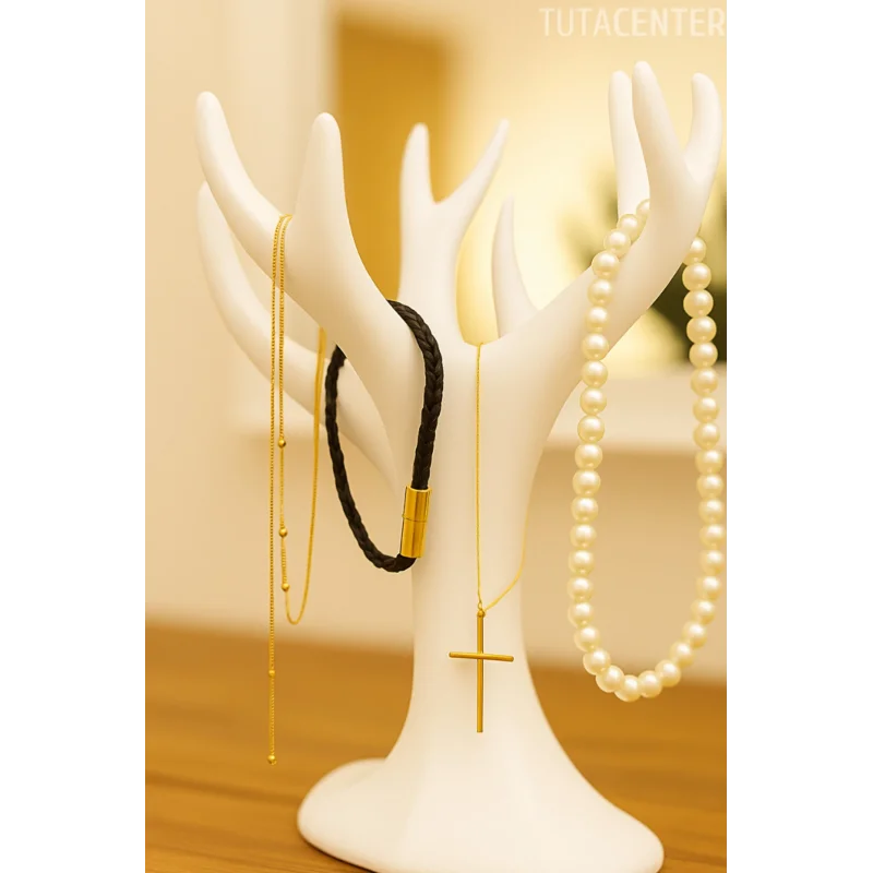 Çok Amaçlı Kolye, Bileklik ve Yüzük Organizeri – Plastik Ağaç Stand