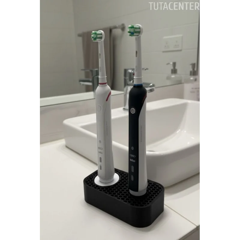 Şarjlı Diş Fırçası Standı ( 1 Yuva Sarj Aleti ) ( 1 Yuva Diş Fırçası ) - Modern ve Şık Diş Fırçalık