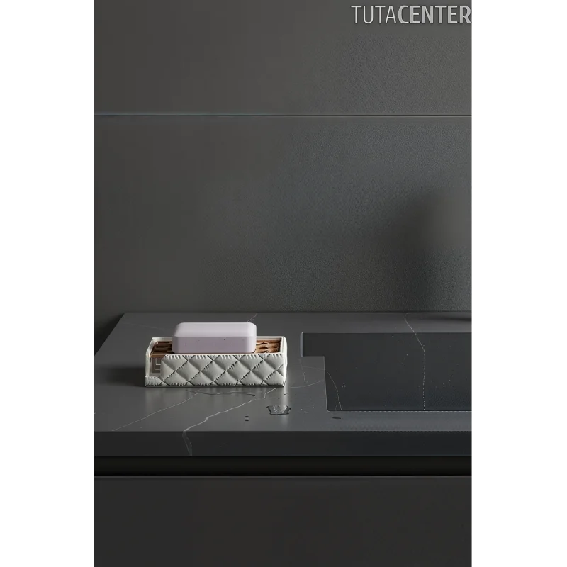 Şık Şişme Tasarım Sabunluk - Katı Sabunluk ( Modern ve Şık Görünüm Plastik Banyo Düzenleyici )