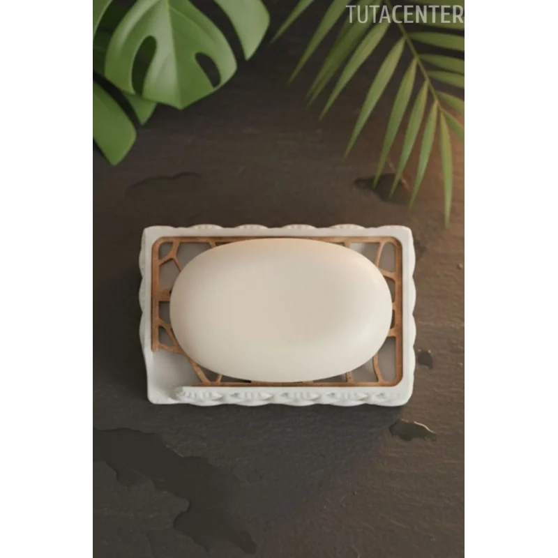 Şık Şişme Tasarım Sabunluk - Katı Sabunluk ( Modern ve Şık Görünüm Plastik Banyo Düzenleyici )