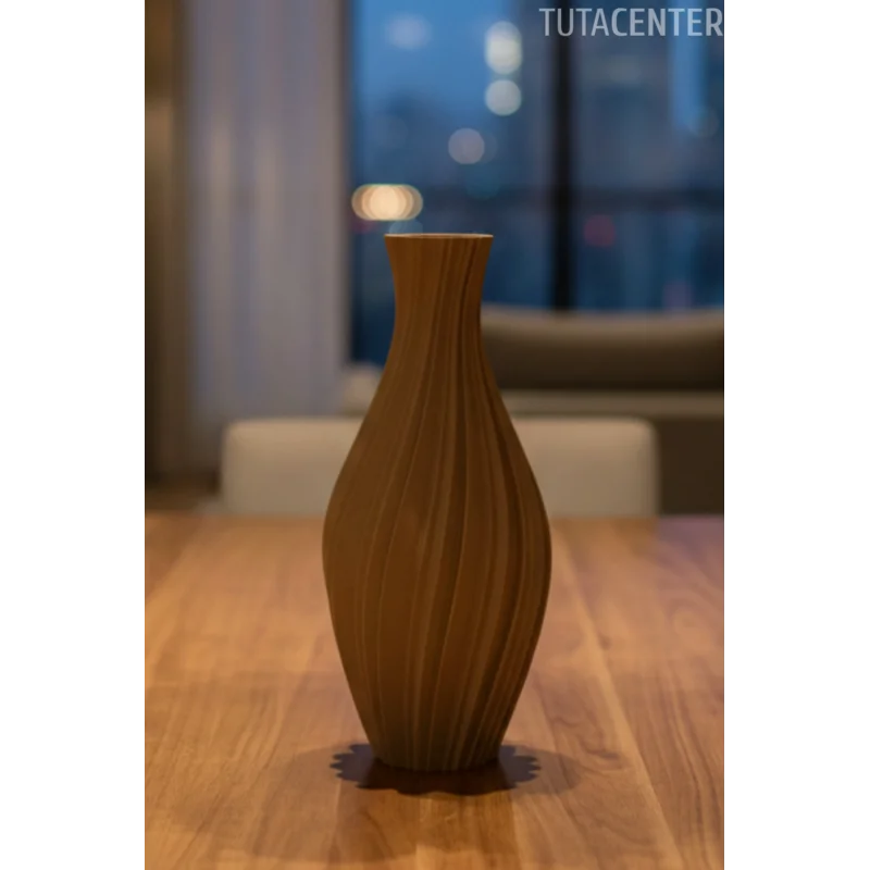 Burgum Brown Vazo 20cm ( Modern ve Şık Görünüm Plasti Vazo )