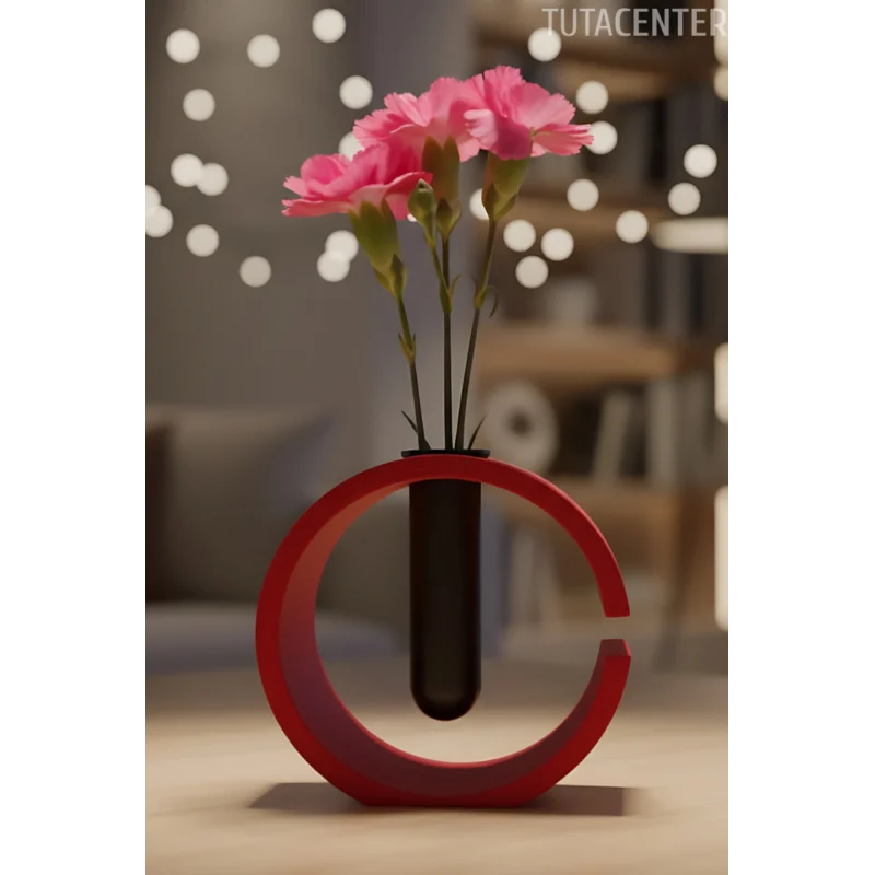 Dekoratif Dizayn Vazo - Modern Şık Görünüm Vazo - C Harfi Şeklinde Vazo