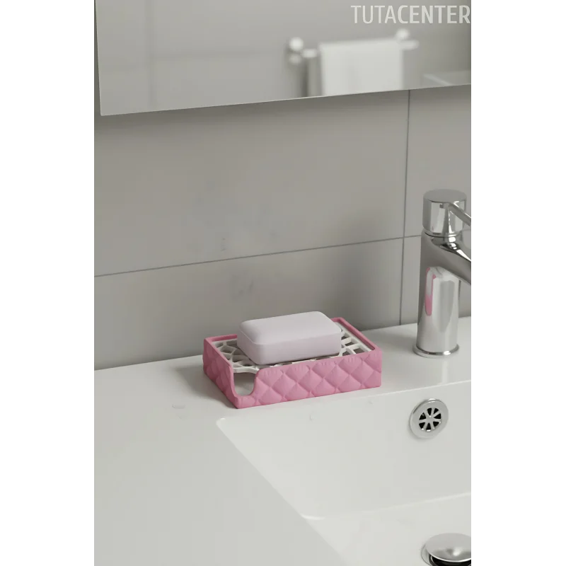 Şık Şişme Tasarım Sabunluk - Katı Sabunluk ( Modern ve Şık Görünüm Plastik Banyo Düzenleyici )